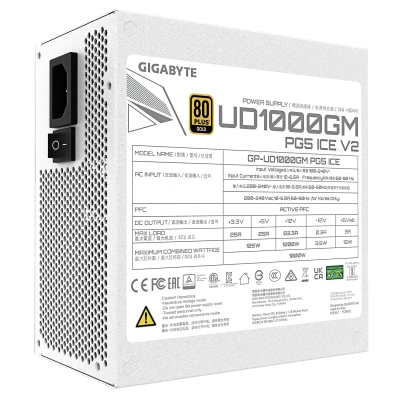 Gigabyte Barošanas avots  |  UD1000GM PG5 V2 ICE  |  1000 W