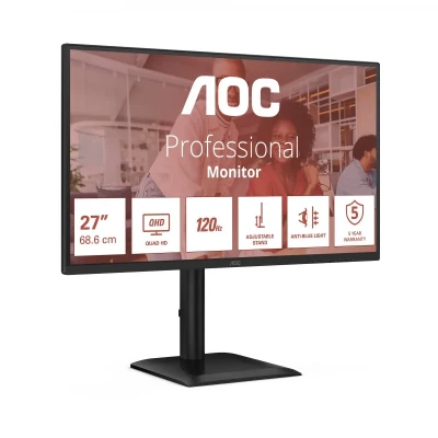 AOC  |  Q27E4CV  |  27 "  |  IPS  |  QHD  |  16:9  |  120 Гц  |  4 мс  |  2560 x 1440 пикселей  |  350 кд / м²  |  Количество HDMI портов 1  |  Черный