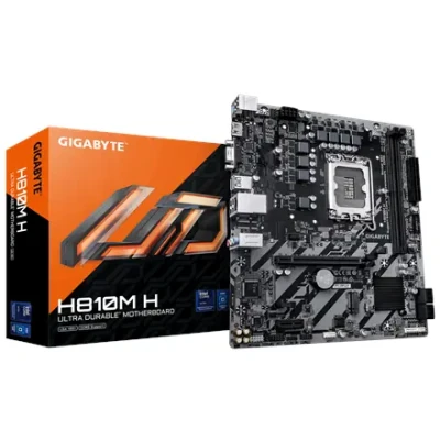 Gigabyte H810M H  |  Procesora ģimene Intel  |  Procesora ligzda LGA1851  |  DDR5  |  Atbalstītās cietā diska ierīču saskarnes SATA, M.2  |  SATA savienotāju skaits 4