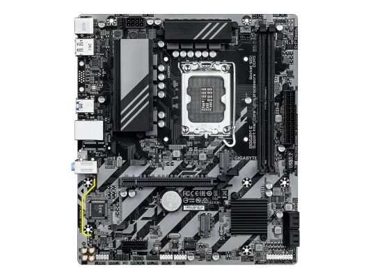 Gigabyte B860M E  |  Processor family Intel  |  Processor socket LGA1851  |  DDR5  |  Supported hard disk drive interfaces SATA, M.2  |  Number of SATA connectors 4