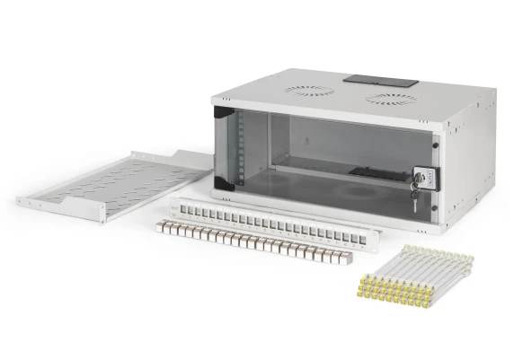 Digitus SOHO Pro network set, 483 mm (19"), 4U, 540 x 400 mm  |  DN-49200-SET  |  Light Grey