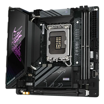 Gigabyte Z890I AORUS ULTRA  |  Processor family Intel  |  Processor socket LGA1851  |  DDR5  |  Supported hard disk drive interfaces M.2, SATA  |  Number of SATA connectors 2