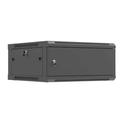 Lanberg Wall mounted installation cabinet 19" 4U 600X600  |  WF01-6604-00B  |  Black