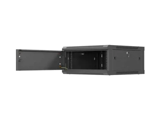 Lanberg Wall mounted installation cabinet 19" 4U 600X600  |  WF01-6604-00B  |  Black