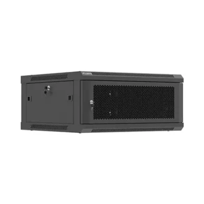 Lanberg Wall mounted installation cabinet 19" 4U 600X600  |  WF01-6604-23B  |  Black