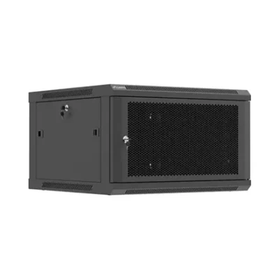 Lanberg Wall mounted installation cabinet 19" 6U 600X600  |  WF01-6606-23B  |  Black