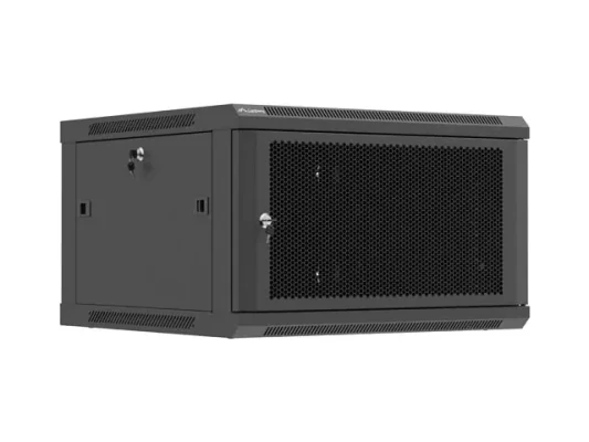 Lanberg Wall mounted installation cabinet 19" 6U 600X600  |  WF01-6606-23B  |  Black