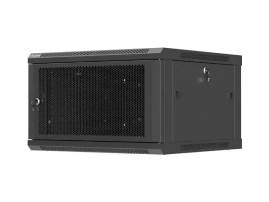 Lanberg Wall mounted installation cabinet 19" 6U 600X600  |  WF01-6606-23B  |  Black