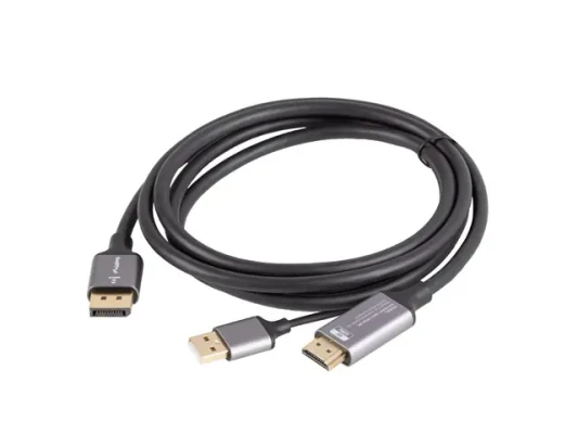 Lanberg HDMI (M) uz Displayport (M) kabelis 4K, Melns  |  CA-HDDP-20CU-0018-BK  |  1.8 m