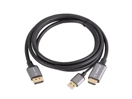 Lanberg HDMI (M) uz Displayport (M) kabelis 4K, Melns  |  CA-HDDP-20CU-0018-BK  |  1.8 m