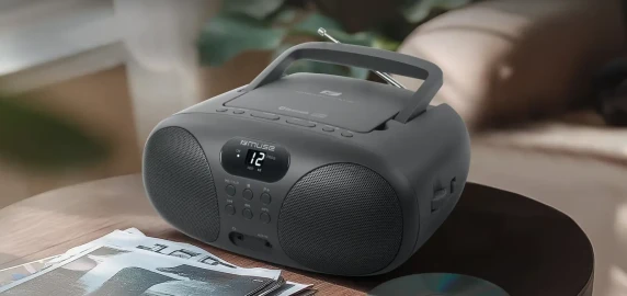 Muse portatīvais radio CD atskaņotājs ar Bluetooth  |  MD-208BT  |  AUX ieeja