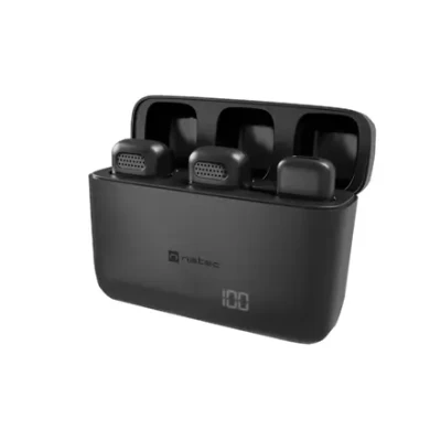 Natec  |  Портативный микрофон Lavier USB-C, 2 шт  |  Понижение шума  |  Черный