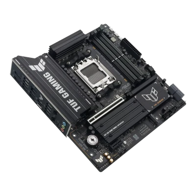Asus TUF GAMING B850M-PLUS WIFI7  |  Processor family AMD  |  Processor socket AM5  |  DDR5  |  Supported hard disk drive interfaces SATA, M.2  |  Number of SATA connectors 4