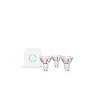 Philips Hue E WCA 345 GU10 3kit EU  |  GU10  |  3 W  |  16 million colors, White and colored light