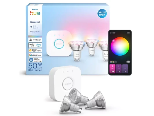 Philips Hue E WCA 345 GU10 3kit EU  |  GU10  |  3 W  |  16 million colors, White and colored light