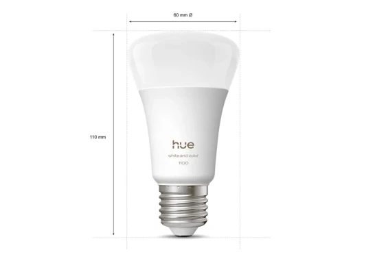Philips Hue sākuma komplekts: 3 gudras E27 spuldzes, dimmēšanas slēdzis, Hue Bridge Pro  |  E27  |  Baltā un krāsainā gaisma