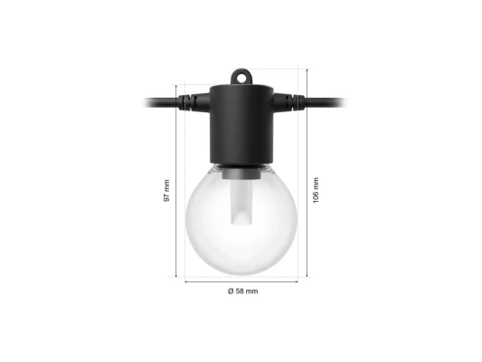 Philips Hue Festavia Globe Outdoor Fairy Lights, 21 m  |  30 W