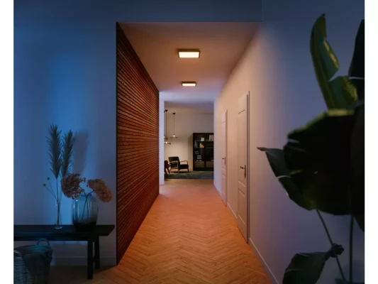 Philips Hue Aurelle square panel light, Black  |  2200-6500 Hue White Ambiance