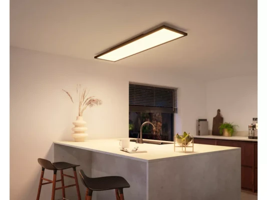 Philips Hue Aurelle rectangular panel light, Black, 120 x 30 cm  |  2200-6500 Hue White Ambiance