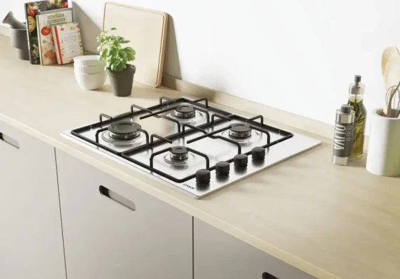 Candy  |  Built-in Gas Hob  |  CHW6LBX / 4U2  |  4 Burners  |  Rotary Controls  |  Stainless Steel