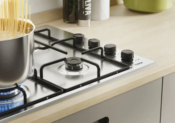 Candy  |  Built-in Gas Hob  |  CHW6LBX / 4U2  |  4 Burners  |  Rotary Controls  |  Stainless Steel