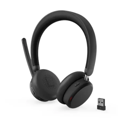 Lenovo divu režīmu bezvadu ANC austiņas 6550 (USB-A, Teams)  |  4XD1S19777  |  Iebūvēts mikrofons  |  Bluetooth  |  Melns