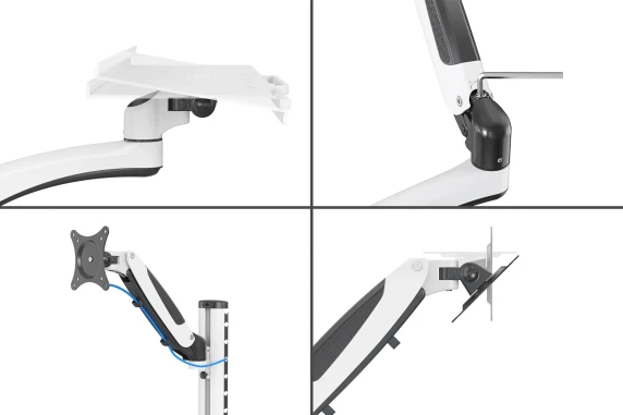 Digitus Wall mount  |  DA-90451  |  Rotate, Swivel  |  32 "  |  Maximum weight (capacity) 8 kg  |  White / Black