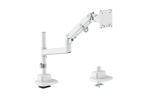 Digitus Desk Mount  |  DA-90476 Single Monitor Mount  |  Height, tilt, pivot, rotation, depth  |  57 "  |  Maximum weight (capacity) 27 kg  |  White