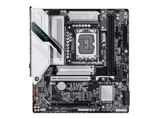 Gigabyte B860M GAMING WIFI6  |  Processor family Intel  |  Processor socket LGA1851  |  DDR5  |  Supported hard disk drive interfaces M.2, SATA  |  Number of SATA connectors 4