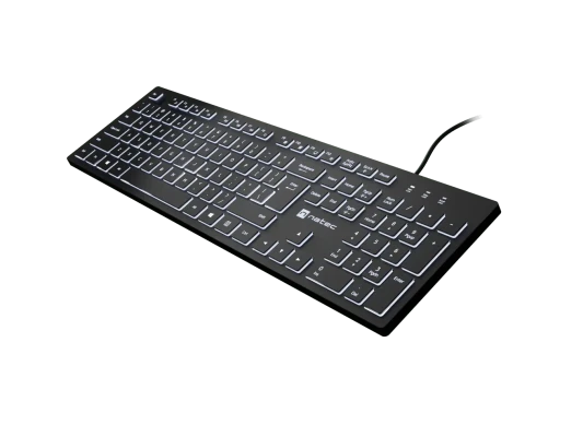 Natec Herring Glow  |  Keyboard  |  Wired  |  US  |  Black  |  USB Type-A