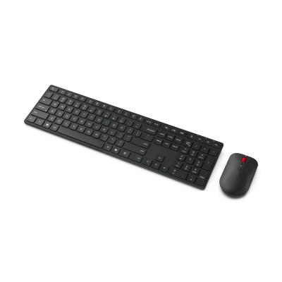 Lenovo Multi-Mode Pro Combo Keyboard and Mouse 6000-US Euro  |  Keyboard and Mouse Set  |  Wireless  |  Mouse included  |  US Euro  |  Bluetooth  |  Eclipse Black