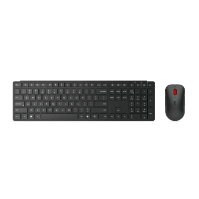 Lenovo Multi-Mode Pro Combo Keyboard and Mouse 6000-US Euro  |  Keyboard and Mouse Set  |  Wireless  |  Mouse included  |  US Euro  |  Bluetooth  |  Eclipse Black