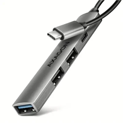 AXAGON ALU STRIP USB-C 4 port hub  |  HUE-STC