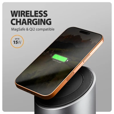 AXAGON USB-C 10Gbps Wireless Charging 9in1 hub  |  HMC-WL9