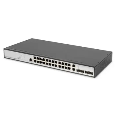 Коммутатор Digitus на 24 порта Gigabit  |  DN-80221-3  |  Управляемый L2  |  Настольный / Настенный