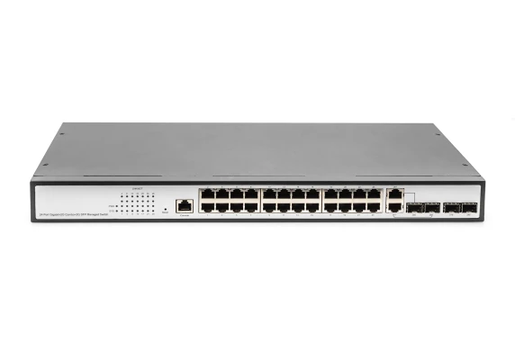 Коммутатор Digitus на 24 порта Gigabit  |  DN-80221-3  |  Управляемый L2  |  Настольный / Настенный