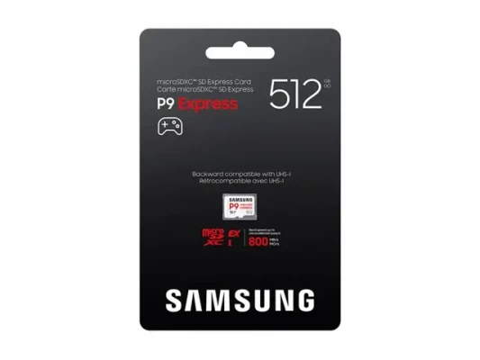 Samsung P9 Express  |  512 GB  |  microSD  |  Flash memory class U3, V30, A1