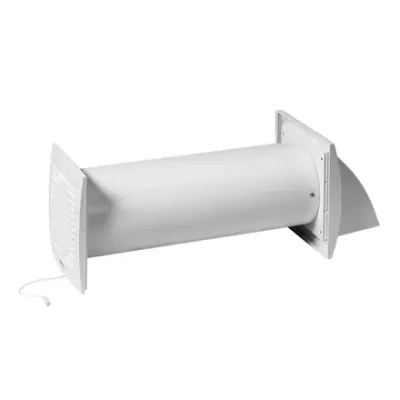 Wall-mounted recuperator E-EXTRA EER100WP, DN100, with wiring and switches  |  Europlast