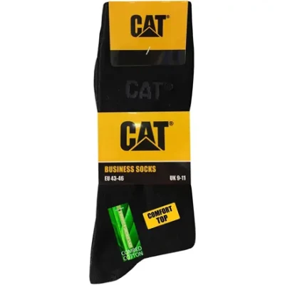 CAT Socks, Size 43 / 46 EU, 5 pairs  |  Black