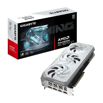 Gigabyte Radeon RX 9070 XT GAMING OC ICE 16G  |  AMD  |  16 GB  |  Radeon RX 9070 XT  |  GDDR6  |  HDMI ports quantity 2  |  PCI-E 5.0