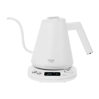 Adler  |  Kettle  |  AD 1349w  |  Electric  |  1100 W  |  1 L  |  Stainless Steel  |  360° rotational base  |  White