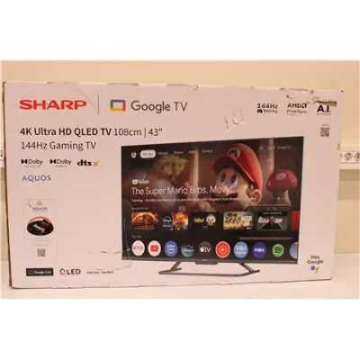 РАСПРОДАЖА. Sharp 43HR7265E  |  43  |  Смарт ТВ  |  Google TV  |  Черный  |  ПОВРЕЖДЕННАЯ УПАКОВКА
