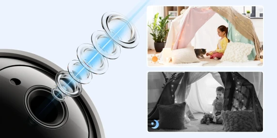Reolink Smart Wi-Fi PT iekštelpu drošības kamera  |  E331  |  PTZ  |  5 MP  |  F4mm / F1.6  |  H.264  |  Micro SD, Maks. 512 GB