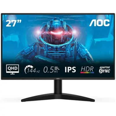 AOC  |  Q27B36X  |  27 "  |  IPS  |  QHD  |  16:9  |  144 Гц  |  4 мс  |  2560 x 1440 пикселей  |  300 кд / м²  |  Количество HDMI портов 1  |  Черный