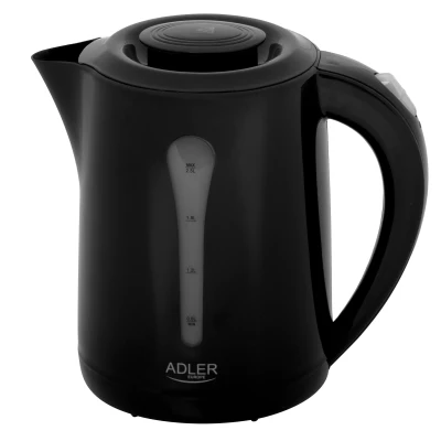 Adler Kettle  |  AD 1244  |  Electric  |  1850 W  |  2.5 L  |  Plastic  |  360° rotational base  |  Black