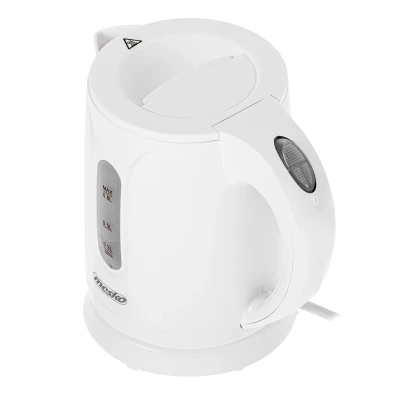Mesko Kettle  |  MS 1376  |  Electric  |  850 W  |  0.8 L  |  Plastic  |  360° rotational base  |  White