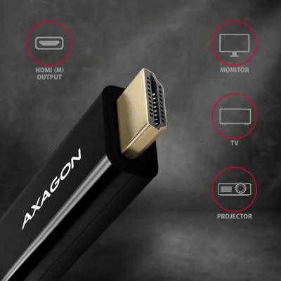AXAGON RVDM-HI14C2 MINI DP > HDMI cable 1.8 m, 4K / 30Hz