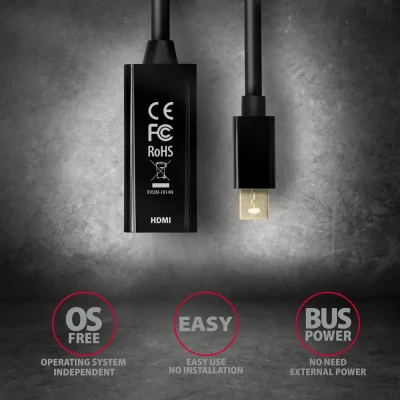 AXAGON RVDM-HI14N Mini DP > HDMI adapter, 4K / 30Hz