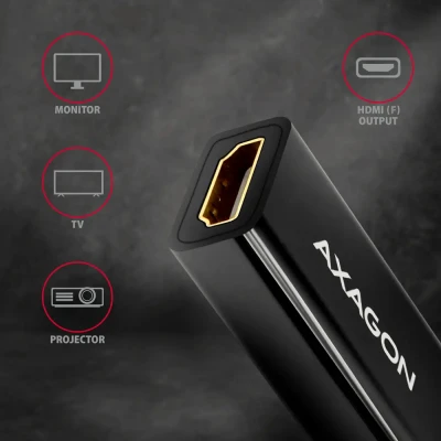 AXAGON RVDM-HI14N Mini DP > HDMI adapter, 4K / 30Hz
