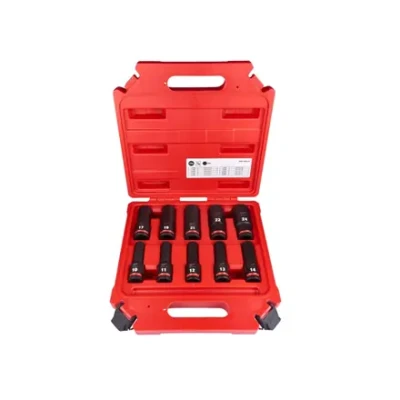 Milwaukee  |  1 / 2" Impact socket set deep, 10 pcs  |  4932480457